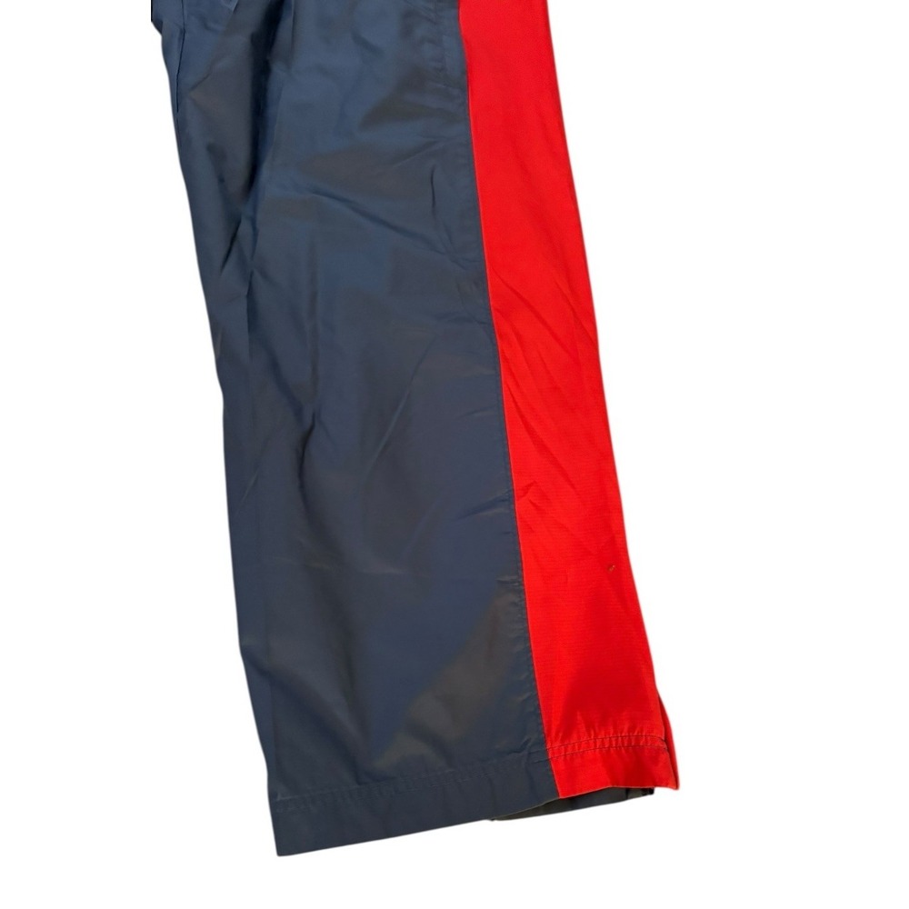 Nike Track Lined Pants Athletic Warm Up Men Sz XL Baggy Red Gray Zip Ankles Y2K - Picture 5 of 16